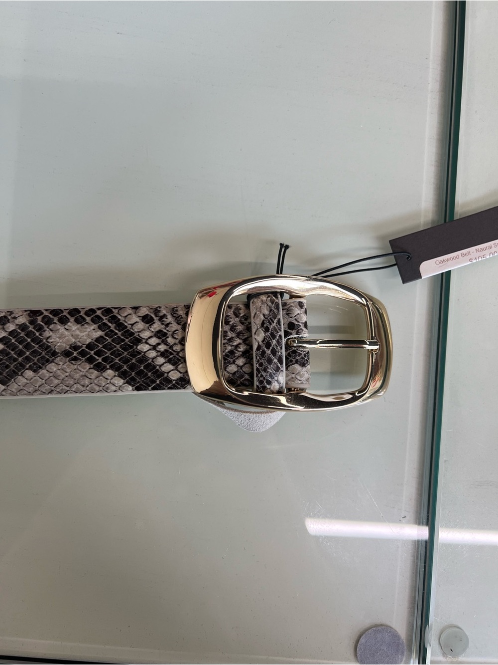 NWT Laurel and Gold Snakeskin Oakwood Belt